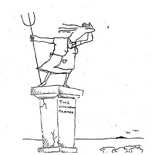 The unknown farmer, cartoon